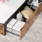 LIKIMIO Heavy-Duty Queen Bed Frame with 4 Storage Drawers – Sturdy, Noise-Free, No Box Spring Required LIKIMIO