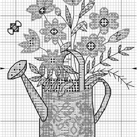 Dimensions 72-76319 Watering Can Counted Cross Stitch Kit for Beginners, 6" D, Multicolor, 5pcs Dimensions
