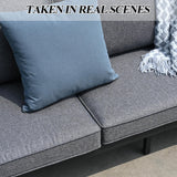 GARTOO Outdoor Aluminum Furniture Set - 5 Pieces Patio Conversation Sofa Sets with Upgraded Removable Cushion, Outside Sectional Sofas Sets with Coffee Table for Balcony, Backyard, Patio, Poolside GARTOO