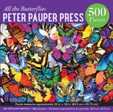 PETER PAUPER PRESS All The Butterflies 500 Piece Jigsaw Puzzle PETER PAUPER PRESS