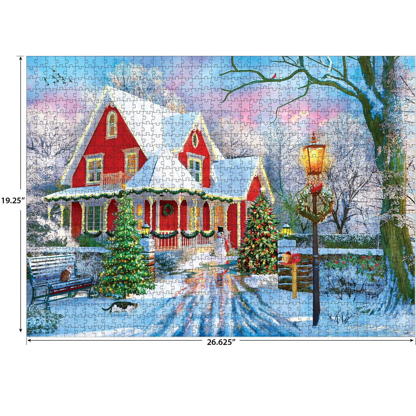 RoseArt - Kodak Premium - Christmas at Home - 1000 Piece Jigsaw Puzzle for Adults