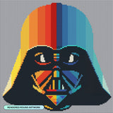 DIAMOND ART CLUB Rainbow Darth Vader Diamond Painting Kit, Fun DIY Crafts for Adults, Round Diamond Art Canvas for Beginners, 13" x 13" (33x33cm) DIAMOND ART CLUB