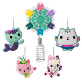 Hallmark DreamWorks Animation Gabby's Dollhouse Mini Christmas Tree Topper and Ornaments, Set of 5 Hallmark