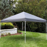 Sunnydaze 12x12 Canopy Replacement Top - Replacement Canopy Cover Only - Heavy-Duty PU-Coated 150D Oxford Fabric - Gray Sunnydaze