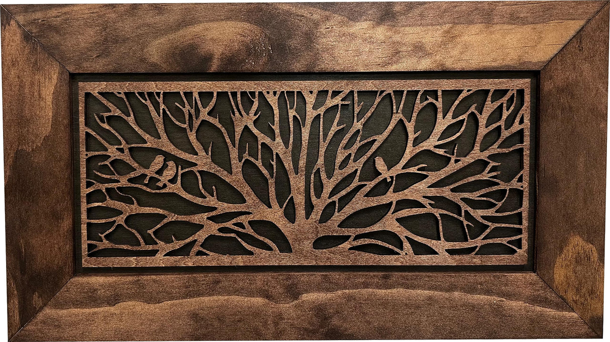 Hidden Gun Storage Cabinet Birds In A Tree Wall Decoration - Secure Wall Mountable Gun Safe by Bellewood Designs Bellewood Designs
