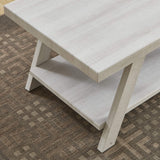 Roundhill Furniture Athens Contemporary Replicated Wood Regular End Table, White Roundhill Furniture