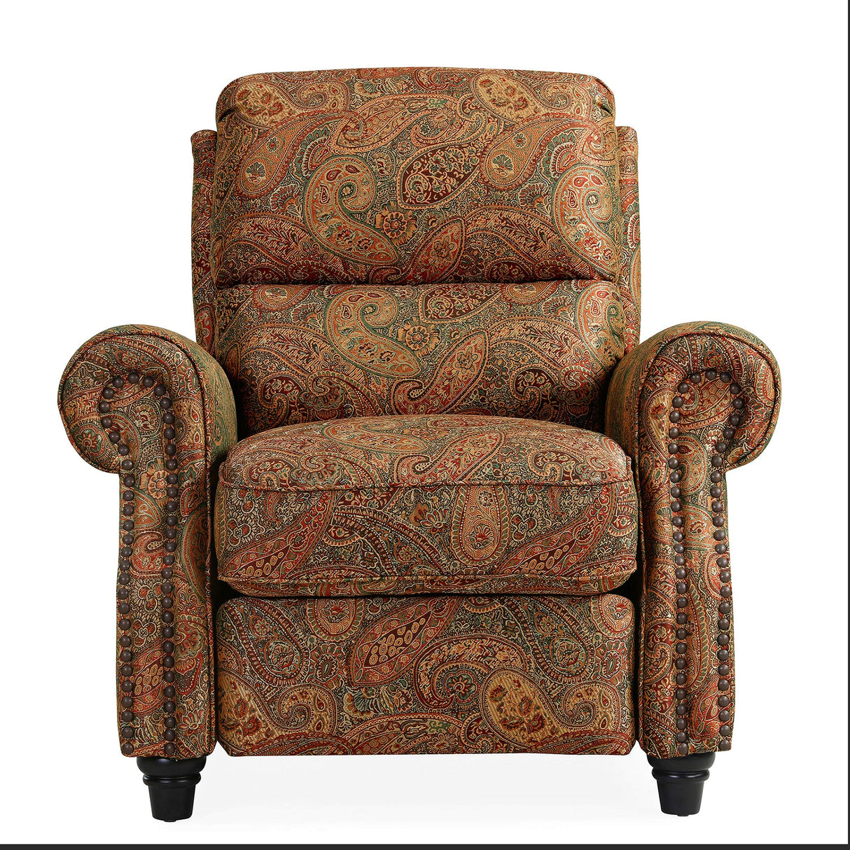 Domesis Cortez - Cloth Push Back Recliner Chair, Paisley Domesis