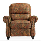 Domesis Cortez - Cloth Push Back Recliner Chair, Paisley Domesis