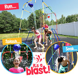 Backyard Waterpark with Splash Wheel, Dump Buckets for Kids Outdoor Water Play PUDDLE SPLASHERS