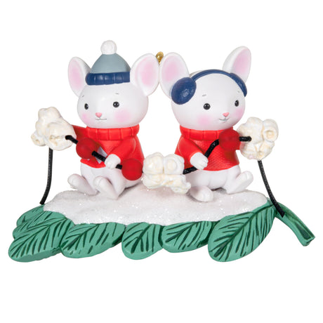 Hallmark Keepsake Christmas Ornament 2024, Merry Mice With Popcorn Garland, Family Gifts Hallmark Keepsake