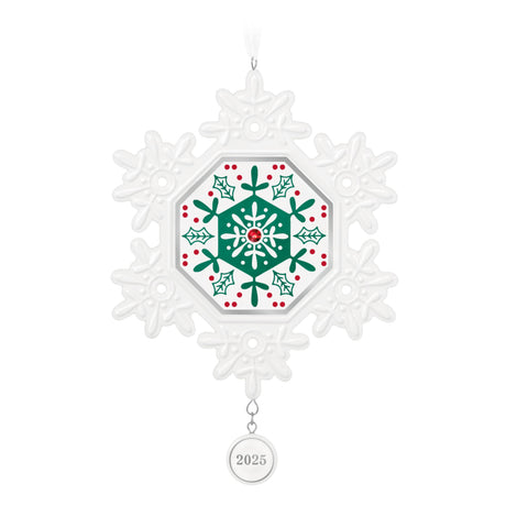 Hallmark Keepsake Christmas Ornament 2025, Snowflake 2025, Porcelain, Snowflake Gifts Hallmark Keepsake