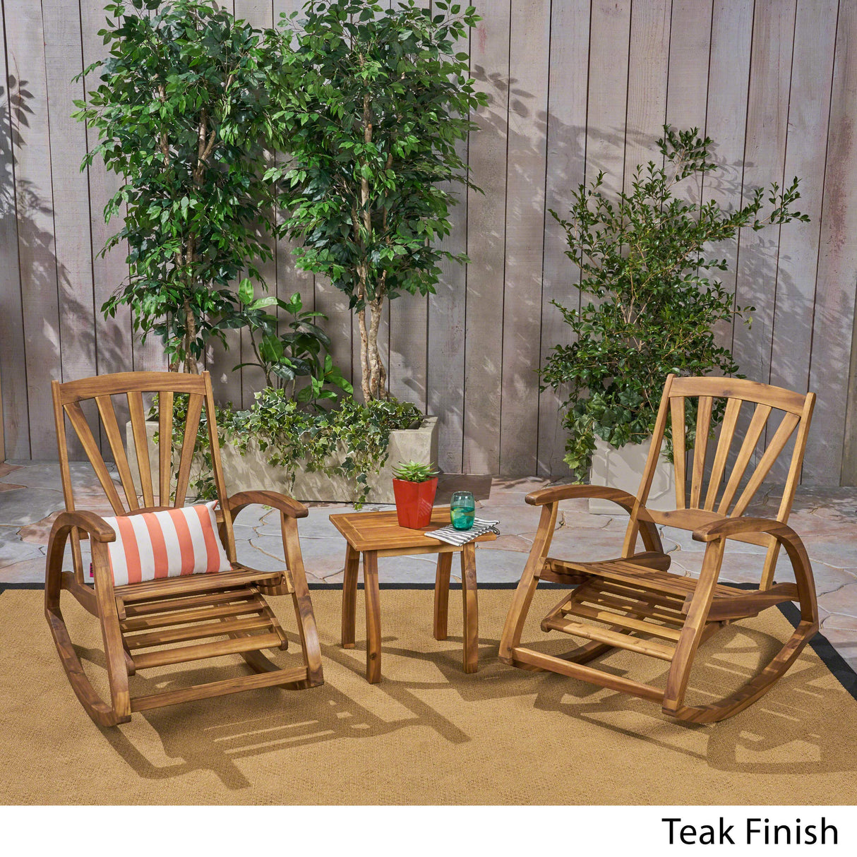 Christopher Knight Home Clark Rocker Recliners, Teak Christopher Knight Home