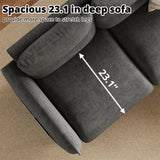 LIKIMIO 80''L-Shaped Modular Sectional Sofa for Living Room, 3-Seater Couch with Movable Ottoman, Modern Convertible Sofas, Small Couches for Living Room/Apartment/Office, Grey LIKIMIO