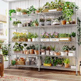 REIBII 1500LBS Storage Shelves 61.7''W Wire Shelving Unit 5 Tier Metal Shelving for Storage Rack Shelves Heavy Duty Garage Shelf Pantry Shelves Kitchen Shelving, 61.7" W*72.4" H*15.8" D, Chrome REIBII