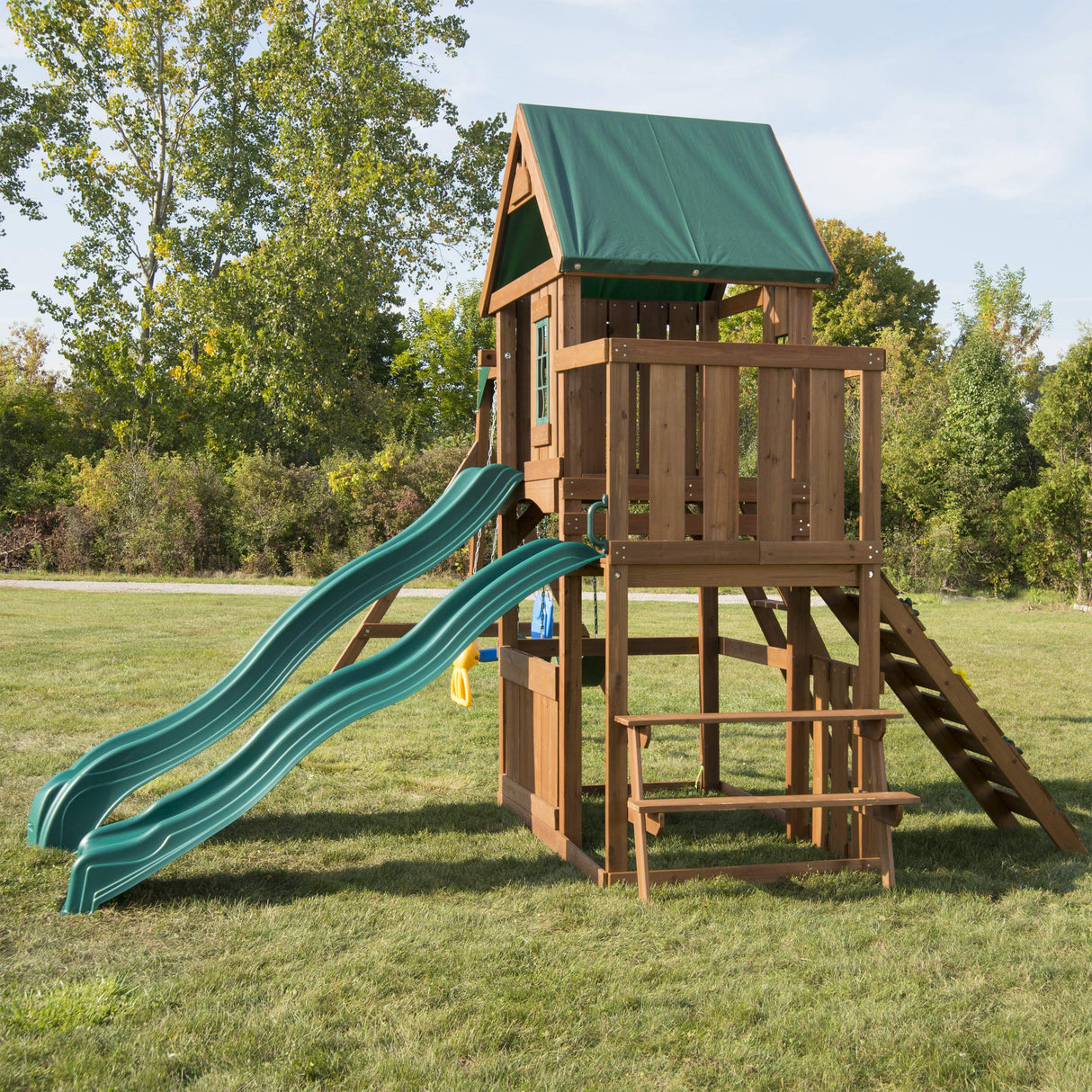 Swing-N-Slide WS 8350 Willows Peak Deluxe Swing Set, Wood Swing-N-Slide
