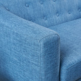 Christopher Knight Home GDFStudio Christopher Knight Home Bridie Mid-Century Modern Loveseat, Muted Blue Fabric GDFStudio