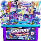 Toy Galaxy Slime Kit for Boys Girls 10-12, FunKidz Ultimate Metallic Slime Making Kit for Kids Ages 8-10 D.I.Y. Glow, Galactic, Fun Slime Gifts FUN KIDZ