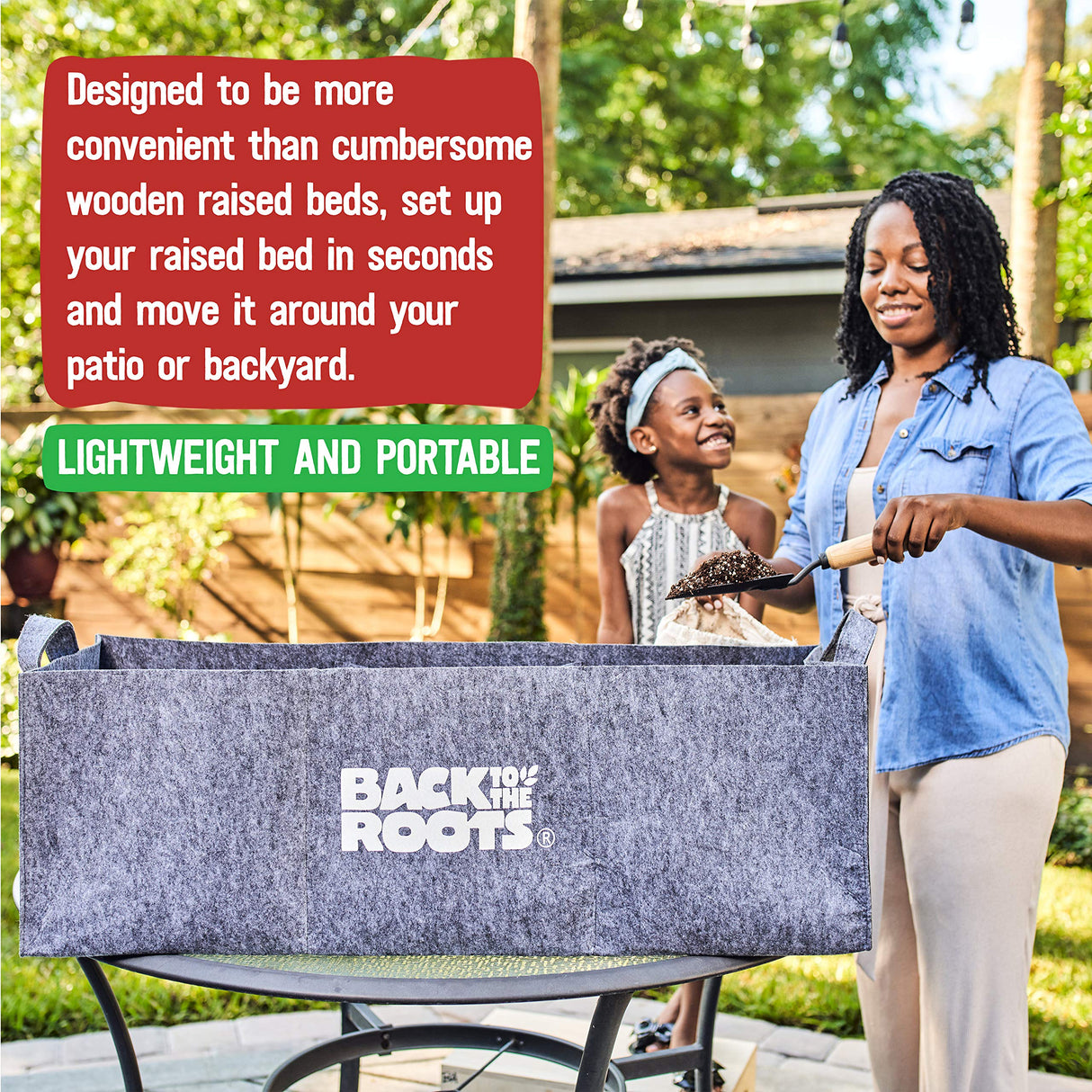 Back to the Roots Breathable Grow Bed, Provides More Oxygen to Roots, Assembles in Seconds 3 cu. ft Back to the Roots