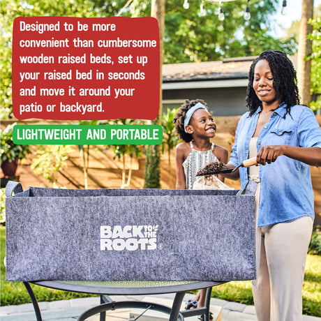 Back to the Roots Breathable Grow Bed, Provides More Oxygen to Roots, Assembles in Seconds 3 cu. ft Back to the Roots