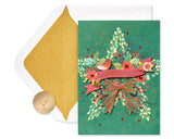 Papyrus Boxed Christmas Cards with Envelopes, Joyful Holiday, Traditional Wreath (8-Count) Papyrus
