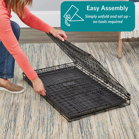 MidWest Homes for Pets Newly Enhanced Double Door iCrate Dog Crate, Includes Leak-Proof Pan, Floor Protecting Feet, Divider Panel & New Patented Features MidWest Homes for Pets