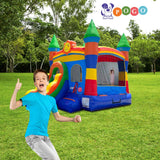 Pogo Inflatable Bounce House with Inflatable Water Slide for Kids, Backyard Commercial Castle Outdoor Playhouse Bouncer with Water Slide, Includes Blower, Anchor Stakes & Storage Bag, 18 x 12 x 14.5 Pogo Bounce House
