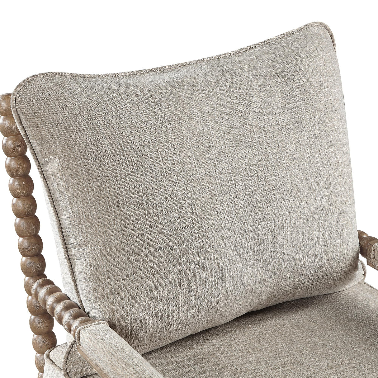 DUHOME Linen Fabric Spindle Accent Chair with Wood Frame,Modern Accent Chairs with Padded Spring Seat and Brushed White Base for Living Room Bedroom Farmhouse Home Office Belcony DUHOME