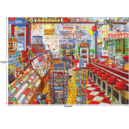 RoseArt - Back to The Past - Local Five and Dime - 750 Piece Jigsaw Puzzle for Adults