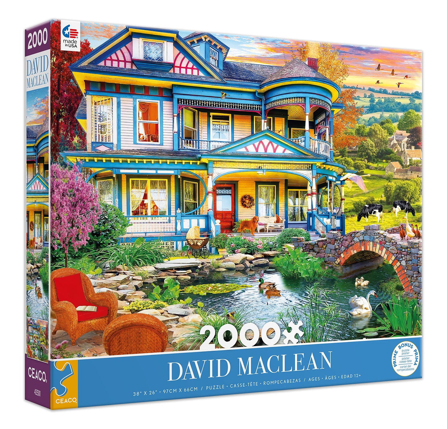 Ceaco - David Maclean - Country Home - 2000 Piece Jigsaw Puzzle - WoodArtSupply