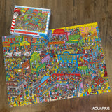 AQUARIUS Where's Waldo Wild Wild West Puzzle (1000 Piece Jigsaw Puzzle) - Glare Free - Precision Fit - Officially Licensed Where's Waldo Merchandise & Collectibles - 20 x 28 Inches AQUARIUS