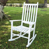 Merry Garden - White Porch Rocker/Rocking Chair Acacia Wood Merry Pet