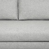 SIMPLIHOME Morrison Mid-Century Modern 89 Inch Wide Sofa in Mist Grey Woven-Blend Fabric, For the Living Room and Family Room SIMPLIHOME