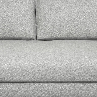 SIMPLIHOME Morrison Mid-Century Modern 89 Inch Wide Sofa in Mist Grey Woven-Blend Fabric, For the Living Room and Family Room