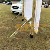 Fence Post Anchor Ground Spike Metal Black Powder Coated 24 x 4 x 4 Inches Outer Diameter (Inner Diameter 3.5 x3.5 Inches), Pack of 1 MTB SUPPLY