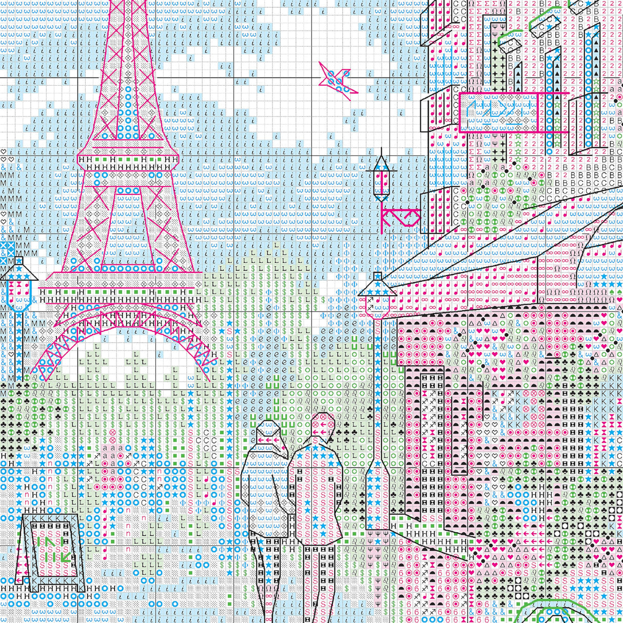 Dimensions Flowers for Sale Counted Cross Stitch Kit, 9" x 12", 14 Cnt. Light Blue Aida 5 Piece Dimensions