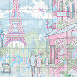 Dimensions Flowers for Sale Counted Cross Stitch Kit, 9" x 12", 14 Cnt. Light Blue Aida 5 Piece Dimensions