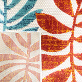 SAFAVIEH Washable Rug Outdoor Cabana Collection - 8' x 10', Cream & Red, Non-Shedding & Easy to Clean, Ideal for Patio, Backyard, Mudroom (CBN814A) SAFAVIEH