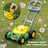 John Deere Bubble Lawn Mower for Toddlers, Bubble Blowing Machines, Indoor and Outdoor Gardening Toy, Birthday, Party Favor for Preschool Girls and Boys, No Batteries Required, 2+ John Deere
