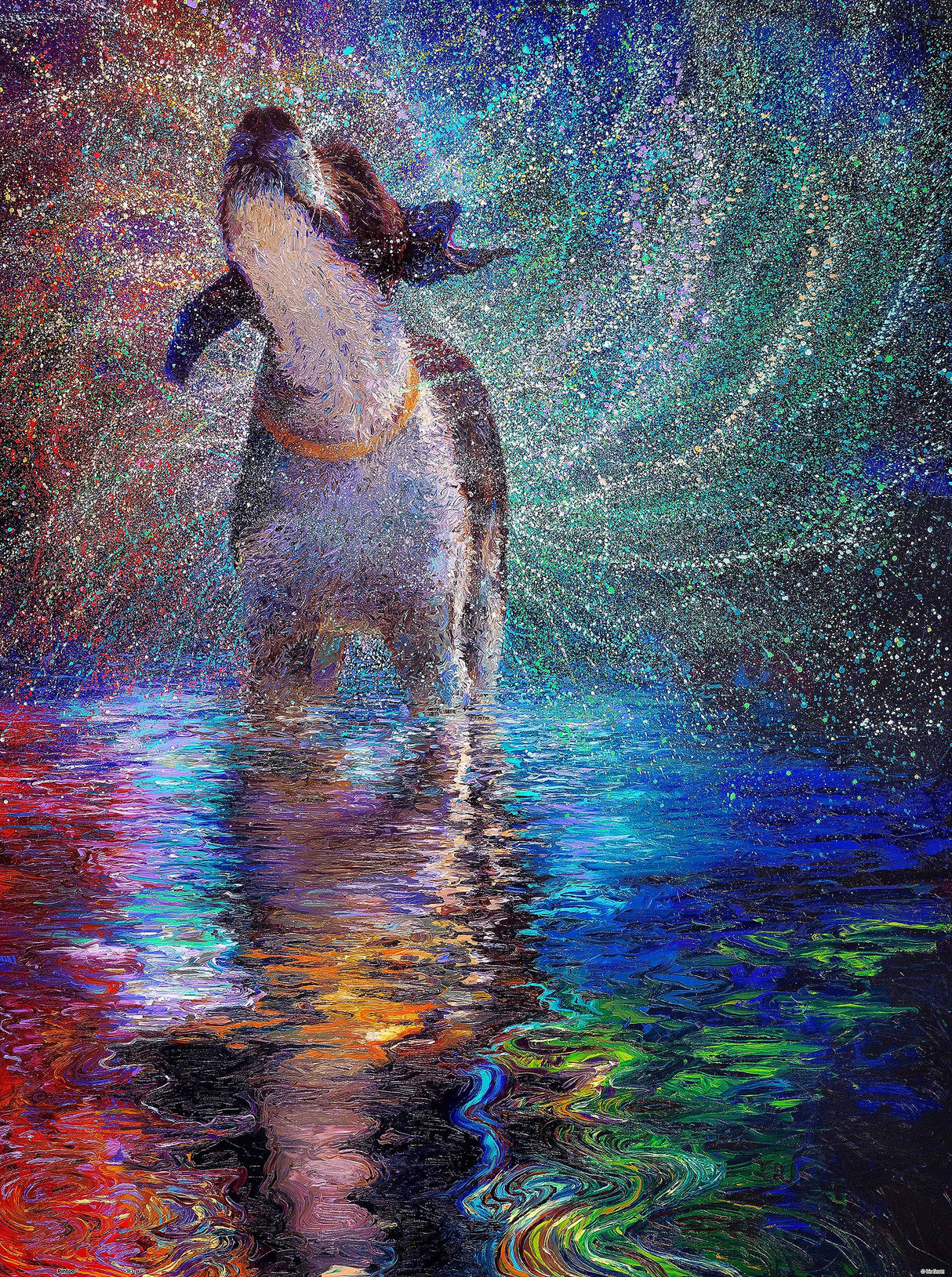 Pintoo Jigsaw Puzzles 1200 Piece for Adults - Iris Scott - Shaking Springer Spaniel Beautiful Plastic Puzzle for Home Decor Zero Dust Easy Storage [H3213] Pintoo