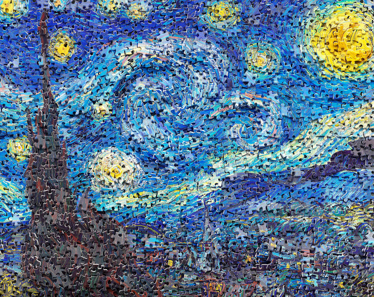 Pintoo Jigsaw Puzzles 500 Piece for Adults - Puzzle in Puzzle - Van Gogh's Starry Night Beautiful Plastic Puzzle for Home Decor Zero Dust Easy Storage [H2285] Pintoo