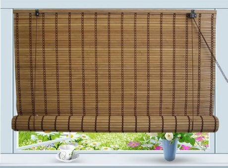 "Bamboo Roll Up Window Blind Sun Shade W30"" x H72""" Asian Home