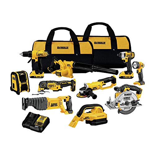 *DEWALT 20V MAX Power Tool Combo Kit, 10-Tool Cordless Power Tool Set with 2 Batteries and Charger (DCK1020D2) DEWALT