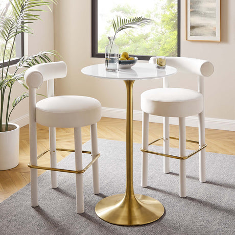 Lippa 28" Round Wood Bar Table by Modway HouseOfZazla