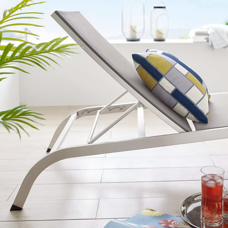 Savannah Mesh Chaise Outdoor Patio Aluminum Lounge Chair by Modway HouseOfZazla