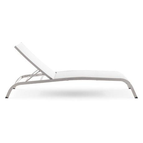 Savannah Mesh Chaise Outdoor Patio Aluminum Lounge Chair by Modway HouseOfZazla