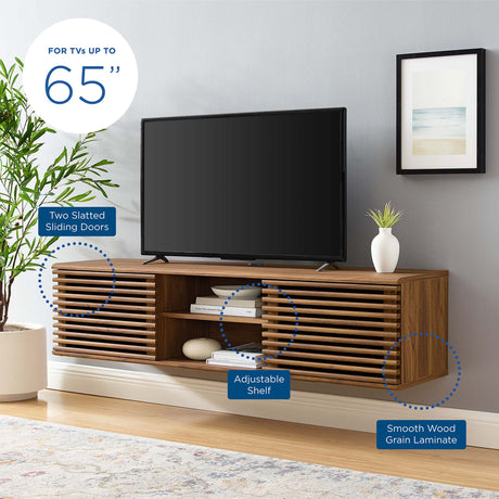 Render 60" Wall-Mount Media Console TV Stand by Modway HouseOfZazla