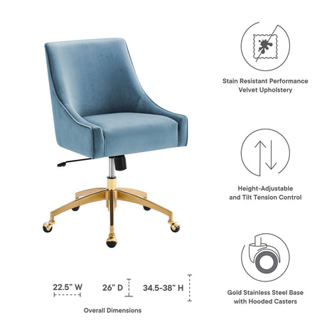 Discern Performance Velvet Office Chair by Modway HouseOfZazla