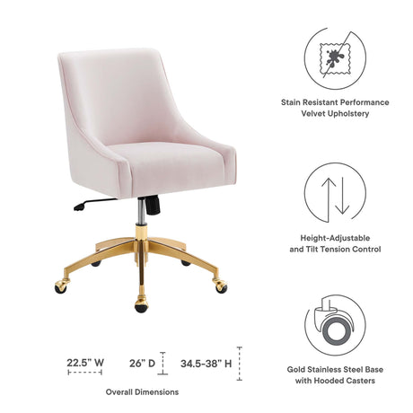 Discern Performance Velvet Office Chair by Modway HouseOfZazla