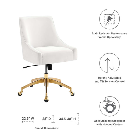 Discern Performance Velvet Office Chair by Modway HouseOfZazla