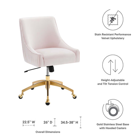 Discern Performance Velvet Office Chair by Modway HouseOfZazla